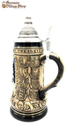 Beer Stein - Rustica crests with pewter German eagle 1/2 L