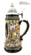 German beer stein with rustic finish, pewter eagle and pewter lid. Featured in The German Village Shop Hahndorf South Australia