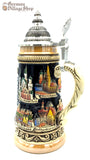 Traditional German beer stein with cobalt blue finish, page and pewter lid. Featured at The German Village Shop Hahndorf South Australia