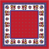 Table Cloth - Red with edelweiss flower 85x85