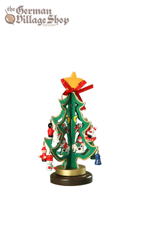 German wooden Christmas tree, Christmas decorations, Christmas trees with ornaments 