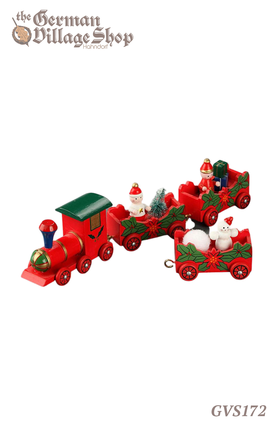 Wooden Christmas Train 27cm Christmas Decoration The German