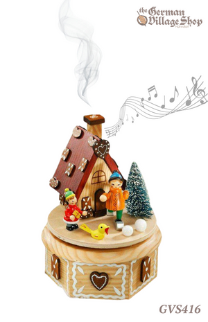 German smokers, Christmas smoker decorations, incense christmas decorations, music box 