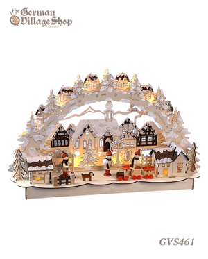 German wooden Christmas arches, Schwibbogen, German Christmas decorations, Wooden Christmas arch with LED lights