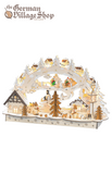 German wooden Christmas arches, Schwibbogen, German Christmas decorations, Wooden Christmas arch with LED lights