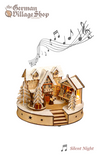 Christmas Decoration - Wooden LED Village with Music (Silent Night)