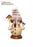 Smoker figure - 13cm Snowman birdhouse