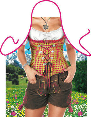 German Alpine Girl Aron, Dress up or BBQ Apron, German themed