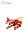 Metal Tin Plane (Red biplane)