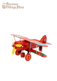 Metal Tin Plane (Red biplane)