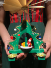 Wooden Christmas Pyramid - 19cm Green Tree