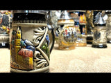 This video features a German beer stein featuring Munich and pewter lid. The German Village Shop SA
