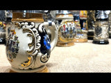 This video features  a traditional German beer stein with pewter lid and eagle crest featured at The German Village Shop SA