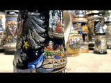This video features a Traditional German beer stein with cobalt blue finish, page and pewter lid. Featured at The German Village Shop Hahndorf South Australia
