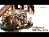 Cuckoo Clock Quartz - Musical chalet with dancer's and seesaw
