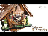 Video of 1 day mechanical chalet cuckoo clock with Coo Coo call and moving shepherd