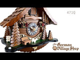 Cuckoo Clock Quartz - Chalet with Black Forest scene
