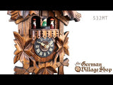 Video of 1 day mechanical traditional cuckoo clock with Coo Coo call with music